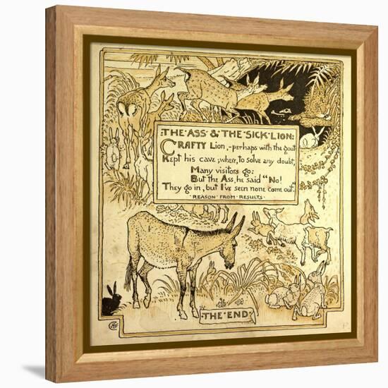 The Ass and the Sick Lion-null-Framed Premier Image Canvas