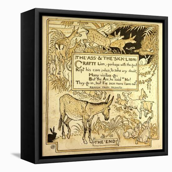 The Ass and the Sick Lion-null-Framed Premier Image Canvas