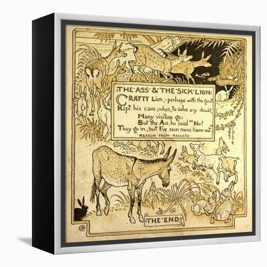 The Ass and the Sick Lion-null-Framed Premier Image Canvas