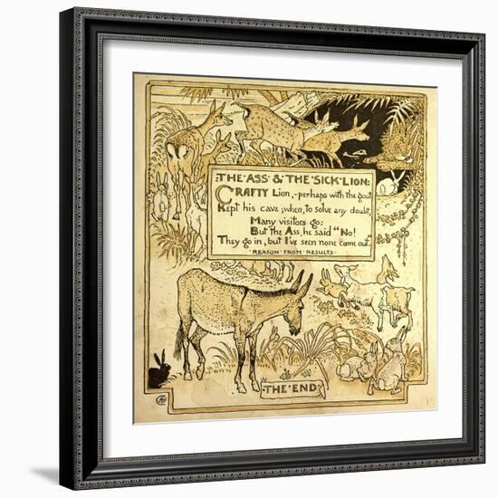 The Ass and the Sick Lion-null-Framed Giclee Print