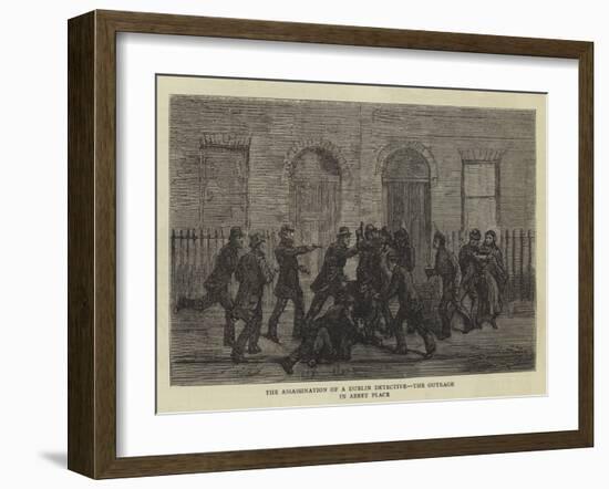 The Assassination of a Dublin Detective, the Outrage in Abbey Place-null-Framed Giclee Print