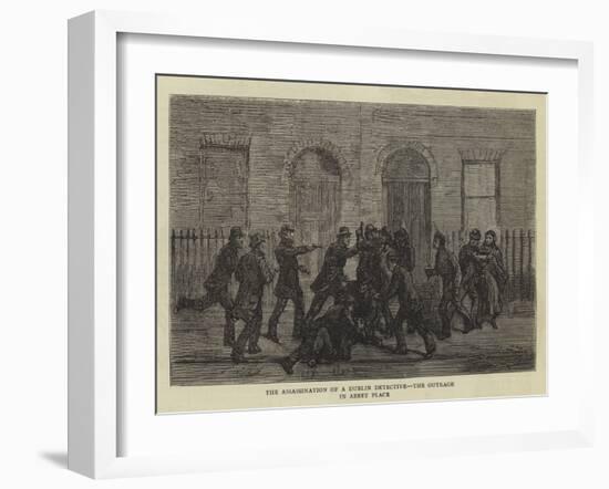 The Assassination of a Dublin Detective, the Outrage in Abbey Place-null-Framed Giclee Print