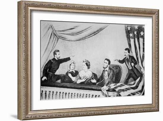 The Assassination of Abraham Lincoln-Currier & Ives-Framed Giclee Print