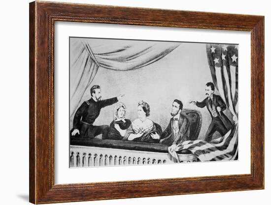 The Assassination of Abraham Lincoln-Currier & Ives-Framed Giclee Print