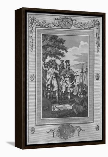 The Assassination of Carausius, who having been declared Emperor of Rome-William Thornton-Framed Premier Image Canvas