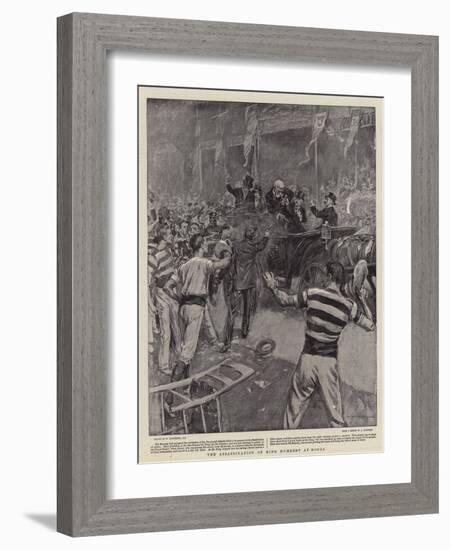 The Assassination of King Humbert at Monza-William Hatherell-Framed Giclee Print