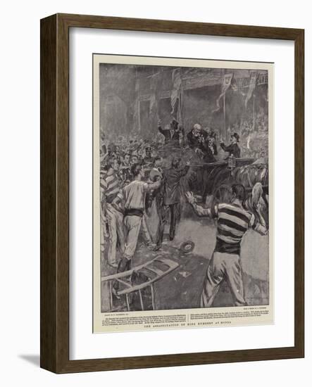 The Assassination of King Humbert at Monza-William Hatherell-Framed Giclee Print