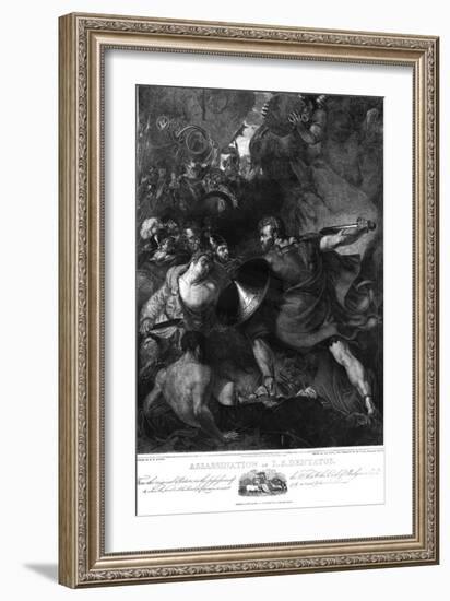 The Assassination of L. S. Dentatus, 1821-Benjamin Robert Haydon-Framed Giclee Print