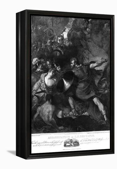 The Assassination of L. S. Dentatus, 1821-Benjamin Robert Haydon-Framed Premier Image Canvas