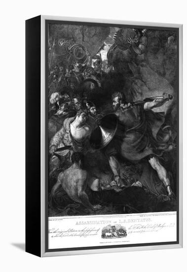 The Assassination of L. S. Dentatus, 1821-Benjamin Robert Haydon-Framed Premier Image Canvas