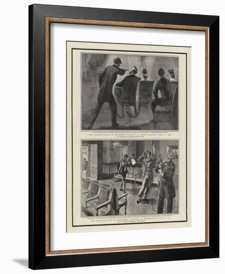 The Assassination of President Lincoln at Ford's Theatre-William Allen Rogers-Framed Giclee Print