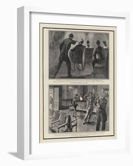 The Assassination of President Lincoln at Ford's Theatre-William Allen Rogers-Framed Giclee Print