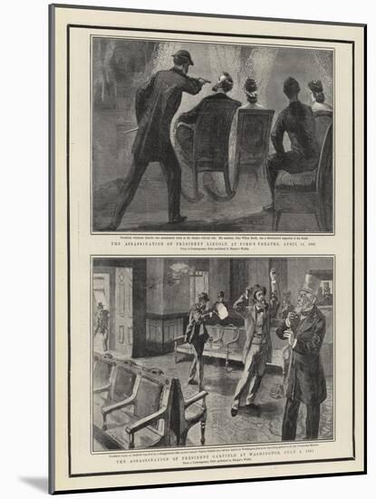 The Assassination of President Lincoln at Ford's Theatre-William Allen Rogers-Mounted Giclee Print