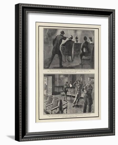 The Assassination of President Lincoln at Ford's Theatre-William Allen Rogers-Framed Giclee Print