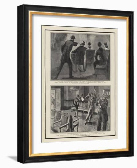 The Assassination of President Lincoln at Ford's Theatre-William Allen Rogers-Framed Giclee Print