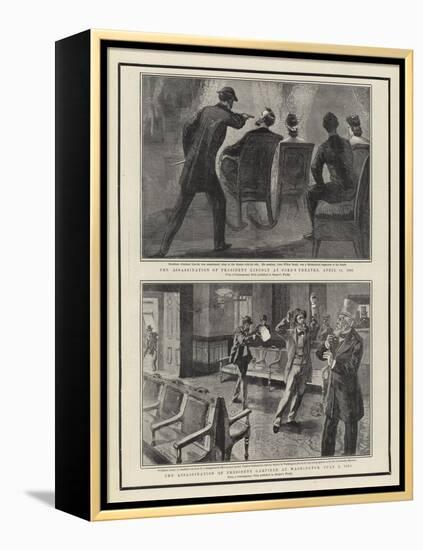 The Assassination of President Lincoln at Ford's Theatre-William Allen Rogers-Framed Premier Image Canvas