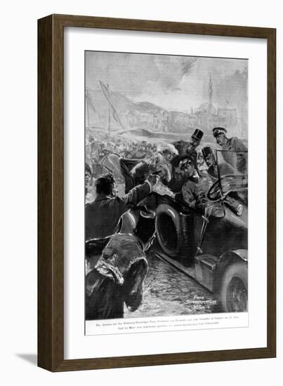The Assassination of the Archduke Franz Ferdinand and His Wife Sophie, Duchess of Hohenberg, 1914-Felix Schwormstadt-Framed Giclee Print