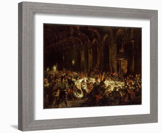 The Assassination of the Bishop of Liège-Eugene Delacroix-Framed Giclee Print