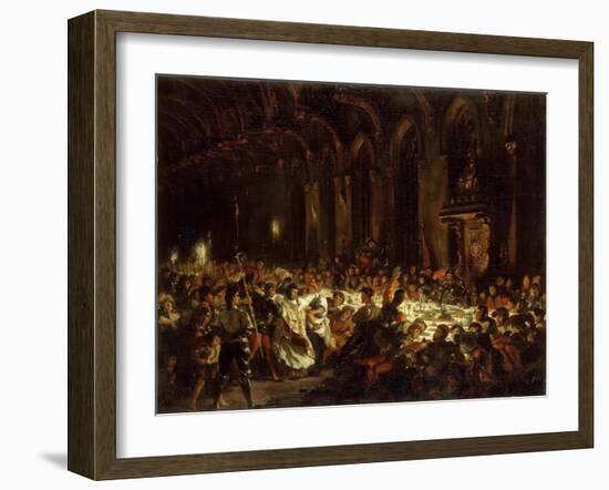 The Assassination of the Bishop of Liège-Eugene Delacroix-Framed Giclee Print