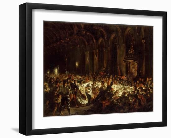 The Assassination of the Bishop of Liège-Eugene Delacroix-Framed Giclee Print