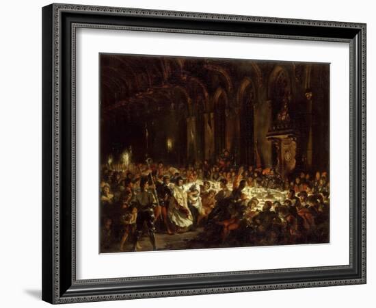 The Assassination of the Bishop of Liège-Eugene Delacroix-Framed Giclee Print