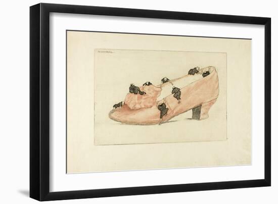 The Assault of the Shoe, 1888-Henri-Charles Guérard-Framed Giclee Print