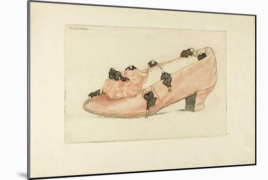 The Assault of the Shoe, 1888-Henri-Charles Guérard-Mounted Giclee Print