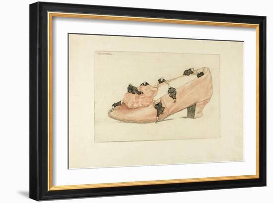 The Assault of the Shoe, 1888-Henri-Charles Guérard-Framed Giclee Print