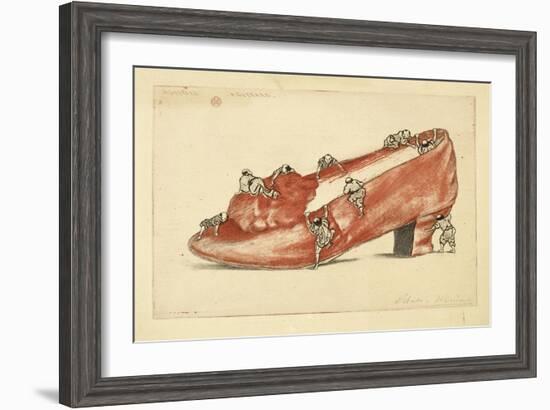 The Assault of the Shoe, 1888-Henri-Charles Guérard-Framed Giclee Print