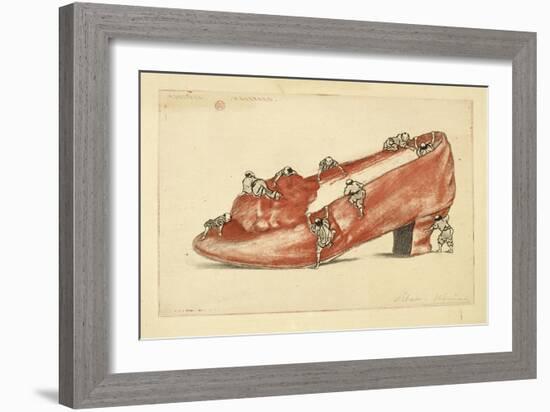 The Assault of the Shoe, 1888-Henri-Charles Guérard-Framed Giclee Print