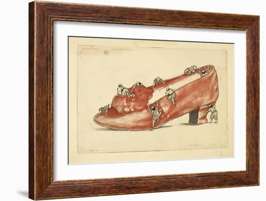 The Assault of the Shoe, 1888-Henri-Charles Guérard-Framed Giclee Print