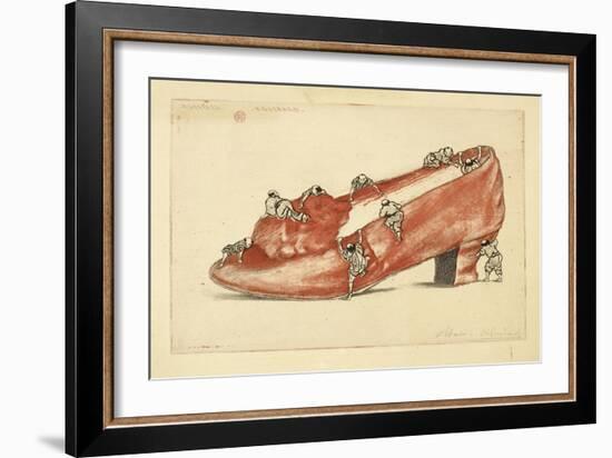 The Assault of the Shoe, 1888-Henri-Charles Guérard-Framed Giclee Print