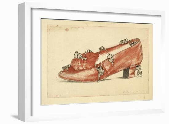 The Assault of the Shoe, 1888-Henri-Charles Guérard-Framed Giclee Print