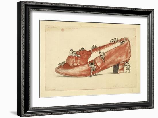 The Assault of the Shoe, 1888-Henri-Charles Guérard-Framed Giclee Print