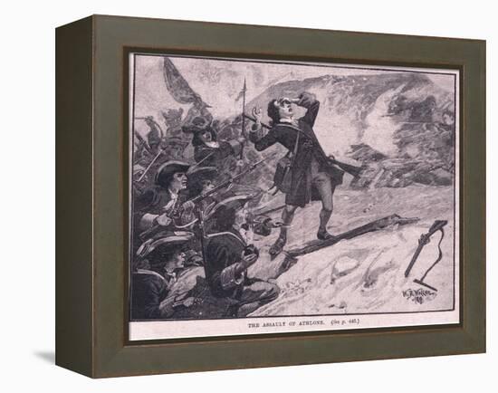 The Assault on Athlone Ad 1691-William Barnes Wollen-Framed Premier Image Canvas