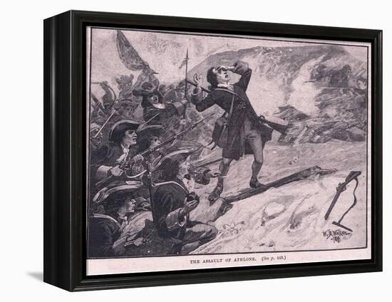 The Assault on Athlone Ad 1691-William Barnes Wollen-Framed Premier Image Canvas