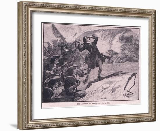 The Assault on Athlone Ad 1691-William Barnes Wollen-Framed Giclee Print