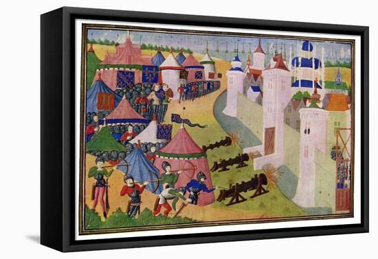 The Assault on the Strong Town of Afrique, 15th Century-null-Framed Premier Image Canvas