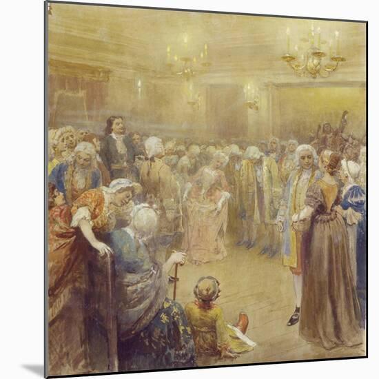 The Assembly at the Time of Peter I-Klavdi Vasilyevich Lebedev-Mounted Giclee Print
