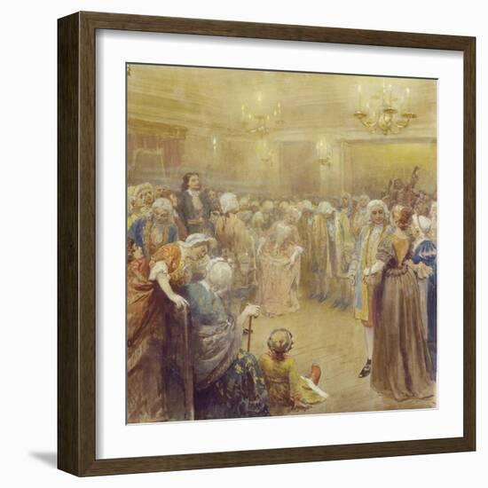 The Assembly at the Time of Peter I-Klavdi Vasilyevich Lebedev-Framed Giclee Print