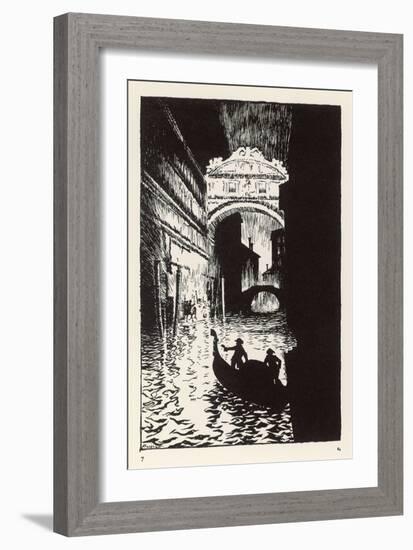 The Assignation, Bridge of Sighs-Arthur Rackham-Framed Art Print