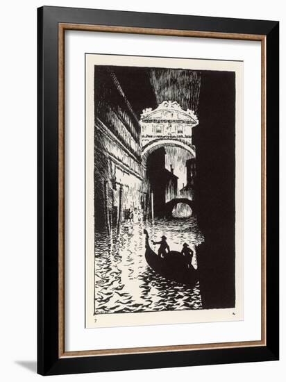 The Assignation, Bridge of Sighs-Arthur Rackham-Framed Art Print