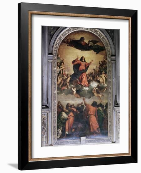 The Assumption by Titian, S. Maria Dei Frari, Venice, Veneto, Italy-Walter Rawlings-Framed Photographic Print