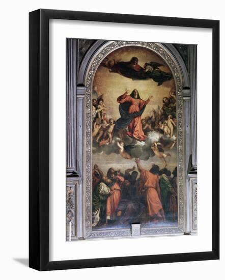 The Assumption by Titian, S. Maria Dei Frari, Venice, Veneto, Italy-Walter Rawlings-Framed Photographic Print