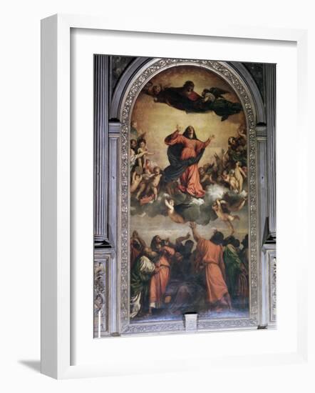 The Assumption by Titian, S. Maria Dei Frari, Venice, Veneto, Italy-Walter Rawlings-Framed Photographic Print