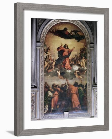 The Assumption by Titian, S. Maria Dei Frari, Venice, Veneto, Italy-Walter Rawlings-Framed Photographic Print