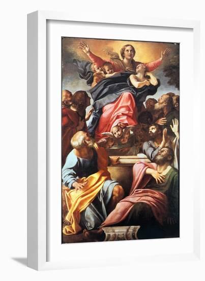 The Assumption of the Blessed Virgin Mary, 1600-1601-Annibale Carracci-Framed Giclee Print