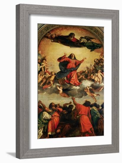 The Assumption of the Virgin, 1516-18-Titian (Tiziano Vecelli)-Framed Giclee Print