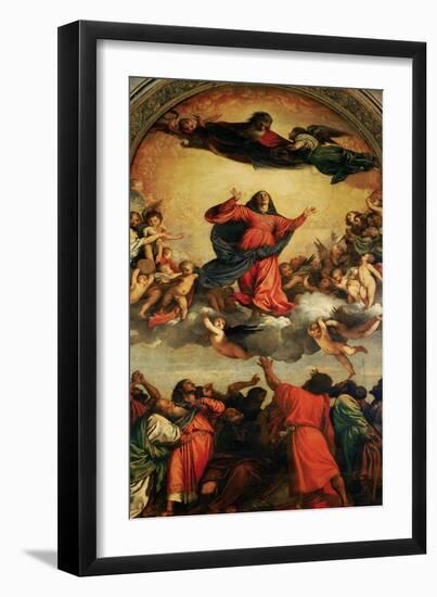 The Assumption of the Virgin, 1516-18-Titian (Tiziano Vecelli)-Framed Giclee Print