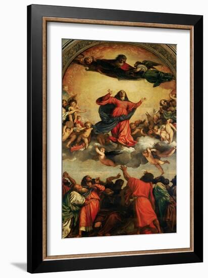 The Assumption of the Virgin, 1516-18-Titian (Tiziano Vecelli)-Framed Giclee Print